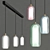 Modern Blown Glass Pendant Lamp 3D model small image 3