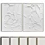 Plaster Dual Photo Frame Set 3D model small image 1