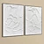 Plaster Dual Photo Frame Set 3D model small image 5