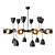 Courtney Branching Brass Chandelier: Modern Elegance 3D model small image 1