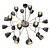 Courtney Branching Brass Chandelier: Modern Elegance 3D model small image 2