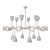 Courtney Branching Brass Chandelier: Modern Elegance 3D model small image 3