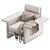 Fendi Dream Fly Armchair: Luxury Design 3D model small image 4