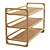 Bamboo Tri-Tier Shoe Storage Stand 3D model small image 3