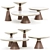 Elegant Modern Coffee Table Set 3D model small image 1