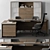 Executive Boss Office Desk Set 3D model small image 1