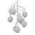 Sputnik Crystal Linear Chandelier 3D model small image 2