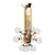 German Brass Glass Globe Chandelier 3D model small image 1