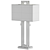 Contemporary Brushed Nickel Table Lamp 3D model small image 3