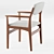 Elegant Beige Danish Chair 3D model small image 2