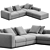 Luxurious Flexform Asolo Sofa Set 3D model small image 1