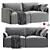  Modern Modular Fabric COSTUME Sofa 3D model small image 1