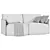  Modern Modular Fabric COSTUME Sofa 3D model small image 3