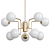 Luxury Gold Pendant Light 3D model small image 1