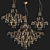 Luxury Quasar Mira Pendant Light 3D model small image 1