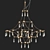 Luxury Quasar Mira Pendant Light 3D model small image 5