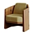 ELOI Oak Fabric Armchair, Yovanovitch 3D model small image 1