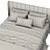 Modern Striped Headboard Bed [3D] 3D model small image 5