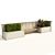 Outdoor Bench Seat with Plant Storage 3D model small image 2