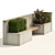 Outdoor Bench Seat with Plant Storage 3D model small image 3