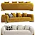 Modern Designer 3-Seater Sofa 3D model small image 2