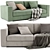 Jesse Alfred 2-Seater Sofa 3D model small image 1