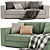 Jesse Alfred 2-Seater Sofa 3D model small image 2