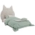 Cat Silhouette Kids Bed 3D model small image 2