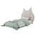 Cat Silhouette Kids Bed 3D model small image 3