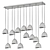 Elegant Nula Shell White Chandelier 3D model small image 2