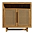 Teak Wicker Patio Cabinet 3D model small image 5