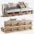 White Pallet Sofa with Turbosmooth 3D model small image 1