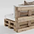 White Pallet Sofa with Turbosmooth 3D model small image 5