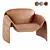 Elegant Le Club Armchair for Quick Delivery 3D model small image 1