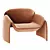 Elegant Le Club Armchair for Quick Delivery 3D model small image 3