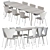 Sleek Minus Manutti Table Set 3D model small image 6