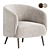 Contemporary Amalfi Armchair in Fabric 3D model small image 1