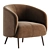 Contemporary Amalfi Armchair in Fabric 3D model small image 2