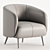 Contemporary Amalfi Armchair in Fabric 3D model small image 4