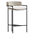 Elegant Lenox Bar Stool Set 3D model small image 1