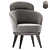 Modern Swivel Armchair with Style 3D model small image 1