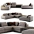 Sleek Modern Lawrence Sofa Ensemble 3D model small image 1