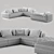 Sleek Modern Lawrence Sofa Ensemble 3D model small image 6