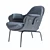 Modern Low Lounger Armchair Design 3D model small image 2