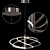 Modern Chrome Pendant Light Fixture 3D model small image 2