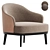 Elegant Aurea Armchair Collection 3D model small image 2