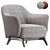 Modern Armchair Poliform Kaori Collection 3D model small image 2