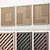 Geometric Wooden Wall Art Set 3D model small image 1