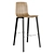 Modern Wood Legs Chair Set 3D model small image 3