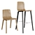 Modern Wood Legs Chair Set 3D model small image 8